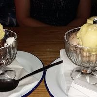 Chocolate brownie bowl & ice cream parlour bowl at The Deaf Institute Bar and Kitchen in Manchester