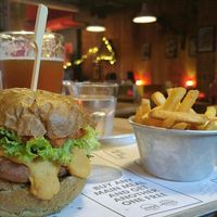 vegan burger menu at The Deaf Institute Bar and Kitchen in Manchester