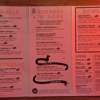weekday / saturday menu at The Deaf Institute Bar and Kitchen in Manchester