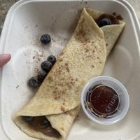 The cocoa berry crepe to go. Very tasty!   at Country Organics in Redding