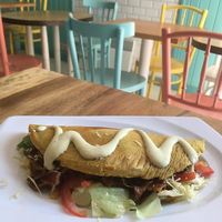 chickpea omelette at Great Bistro in Budapest