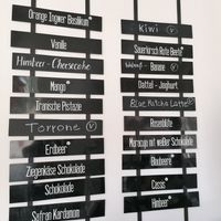 Sorten - (v) = vegan at Kontor Eismanufaktur in Greifswald