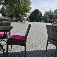 Sitzen zwischen Wall und Innenstadt at Kontor Eismanufaktur in Greifswald