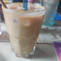 iced pistaccio latte at Bar Lento in Rimini