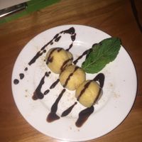 Halvah! Vegan dessert with vegan chocolate sauce. Yum  at Ziatun in Beacon