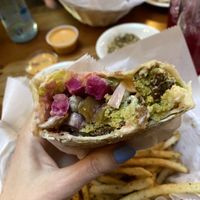 Falafel wrap + hummus   at Ziatun in Beacon