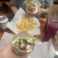 Vegan shawarma wrap was delicious   at Ziatun in Beacon