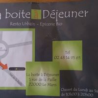 Flyer at La Boite a Dejeuner in Le Mans