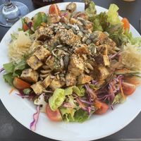 Tempeh salad  at Alfarroba Cafe in Albufeira