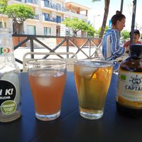 Kombucha made in Portugal at Alfarroba Cafe in Albufeira