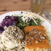 Escondidinho de Tofu c/Bulgur at Alfarroba Cafe in Albufeira