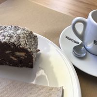 Salame de cacau e coco at Alfarroba Cafe in Albufeira