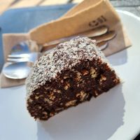 Salame de chocolate at Alfarroba Cafe in Albufeira