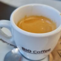 Espresso at Alfarroba Cafe in Albufeira