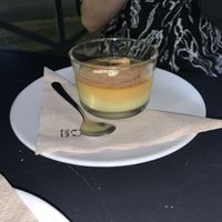 typical portuguese pudding   at Alfarroba Cafe in Albufeira