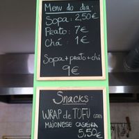 menu board at Alfarroba Cafe in Albufeira