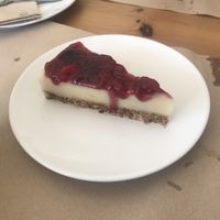 berry cheesecake   at Alfarroba Cafe in Albufeira