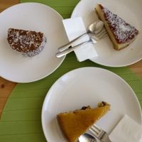 All the cakes were delicious. at Alfarroba Cafe in Albufeira