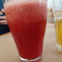 Watermelon juice at Alfarroba Cafe in Albufeira