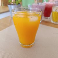 Orange juice at Alfarroba Cafe in Albufeira