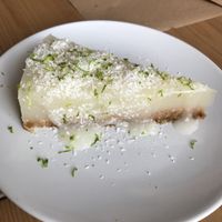 Lime and coconut pie at Alfarroba Cafe in Albufeira
