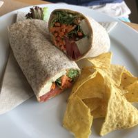 Tofu wrap at Alfarroba Cafe in Albufeira
