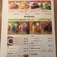 Menu at Mr. Farmer - Shinjuku in Tokyo