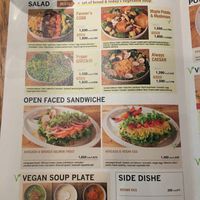 Menu at Mr. Farmer - Shinjuku in Tokyo