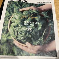 Menu  at Mr. Farmer - Shinjuku in Tokyo