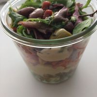 Salad to go at Cafe Reborn in Viborg