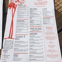 Menu 03/17 at Monkey in Chamonix-mont-blanc