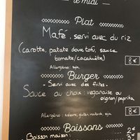 Menu le 18 October 2019 at La Face B in Lille