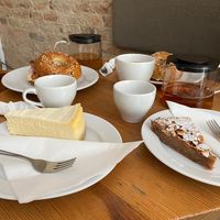 on the right vegan apple pie at Kawiarnia Stragan in Poznan