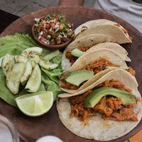 Taco’s pastor  at Le Campane in Oaxaca