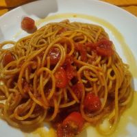 Primavera pasta at Le Campane in Oaxaca