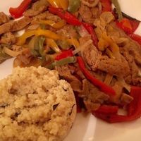 Seitan fajita dish at Le Campane in Oaxaca