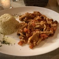mediterranean seitan  at Le Campane in Oaxaca