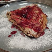 Una deliciosa crepas 😋☺️ sin gluten y sin lácteos.... at Le Campane in Oaxaca