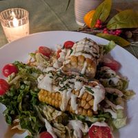 Elote at Le Campane in Oaxaca