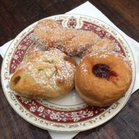 3 dessert pastries at the mini buffet at Bocca Dolce in Western Cape