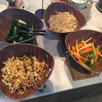 salads, bean sprouts and cucumber  at Torekov Hotel Bistro in Torekov