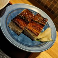 Eggplant sushi at Vegan Ramen Towzen in Kyoto