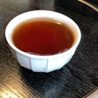 Complementary tea at Vegan Ramen Towzen in Kyoto