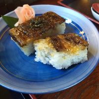 Eggplant sushi at Vegan Ramen Towzen in Kyoto
