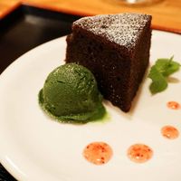 cake at Vegan Ramen Towzen in Kyoto