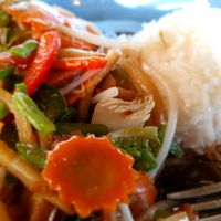 tofu wok with seitan and garlic souce at Wok on Fire in Ludwigsburg