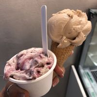 Black Forest and hazelnut (2,80€ each)  at Veganista Ice Cream III in Vienna