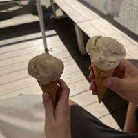 Hazelnut and peanut butterr  at Veganista Ice Cream III in Vienna