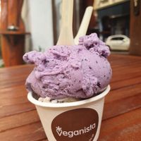 I got a scoop of lavender and a scoop of cookie! Yum! at Veganista Ice Cream III in Vienna