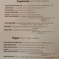 Daytime Menu April 2024 at Mezze Bar in Auckland
